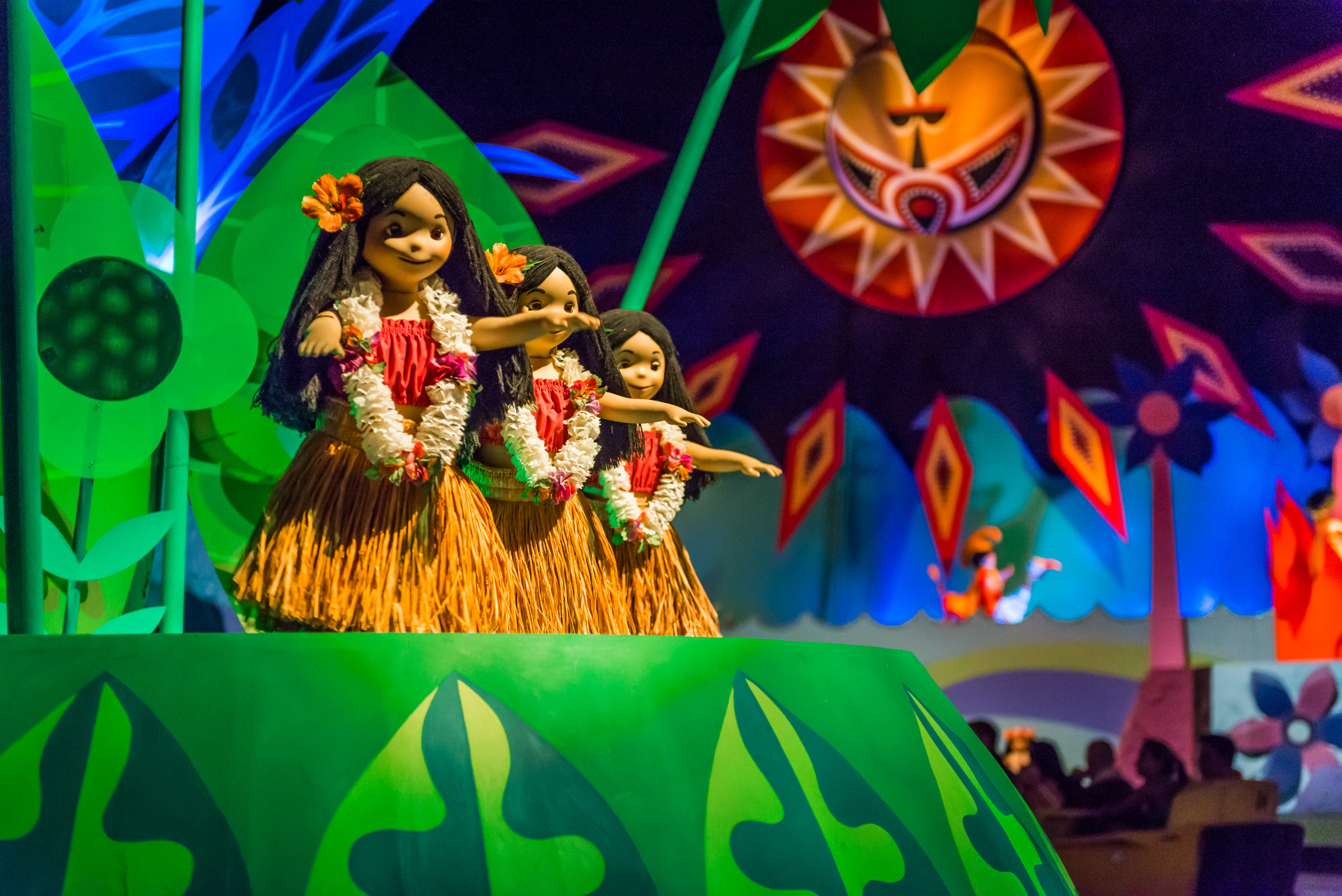 It's a small world at Disney World, Hawaiian hula dancers