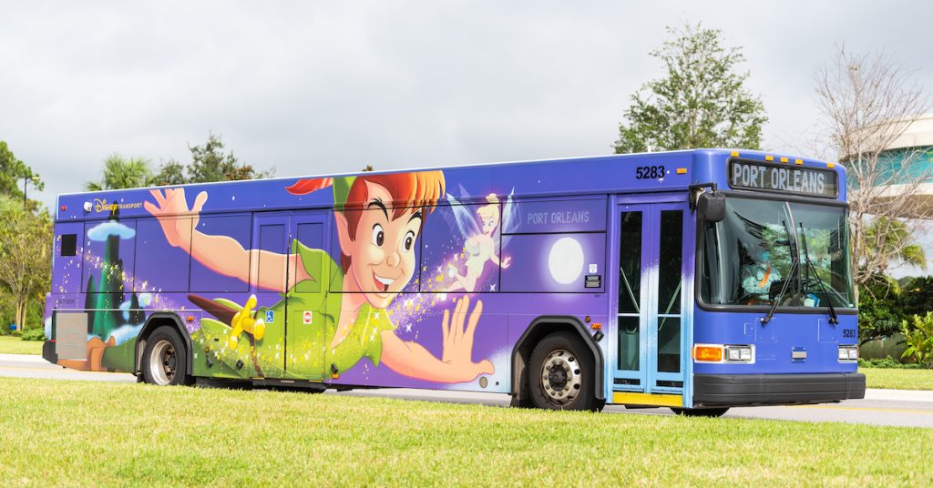 disney world split stay, Walt Disney World bus transportation, bus on the road
