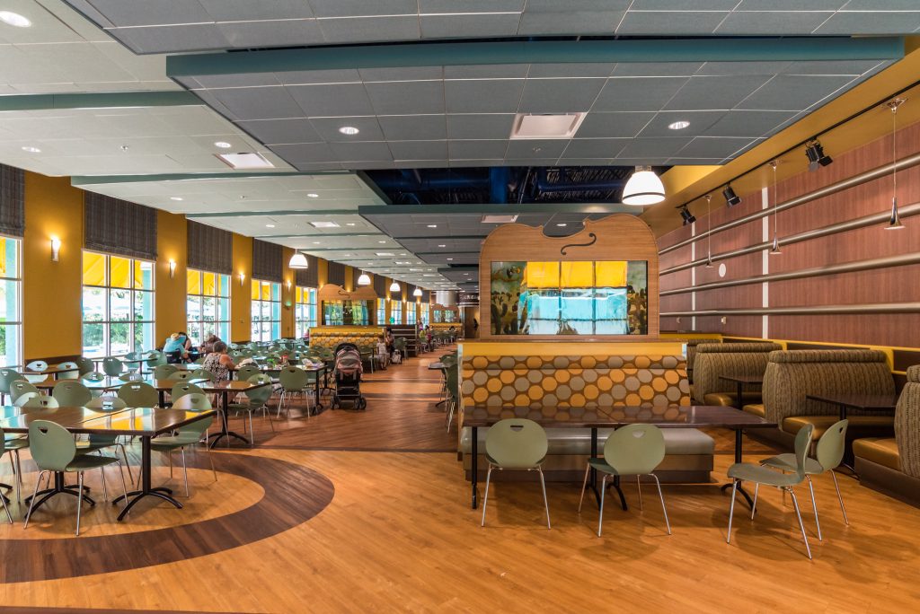 Intermission Food Court, a quick-service restaurant at Disney's All-Star Music Resort