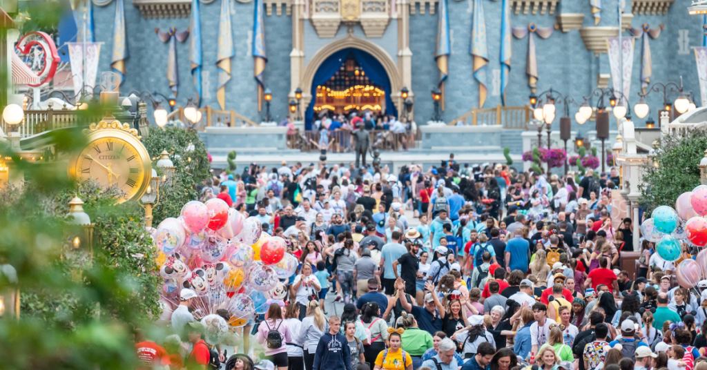 crowds at magic kingdom