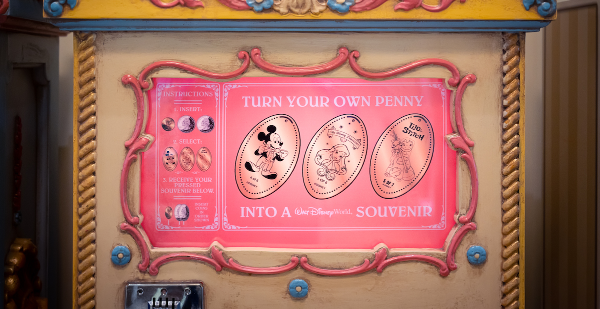 Disney World pressed penny machine