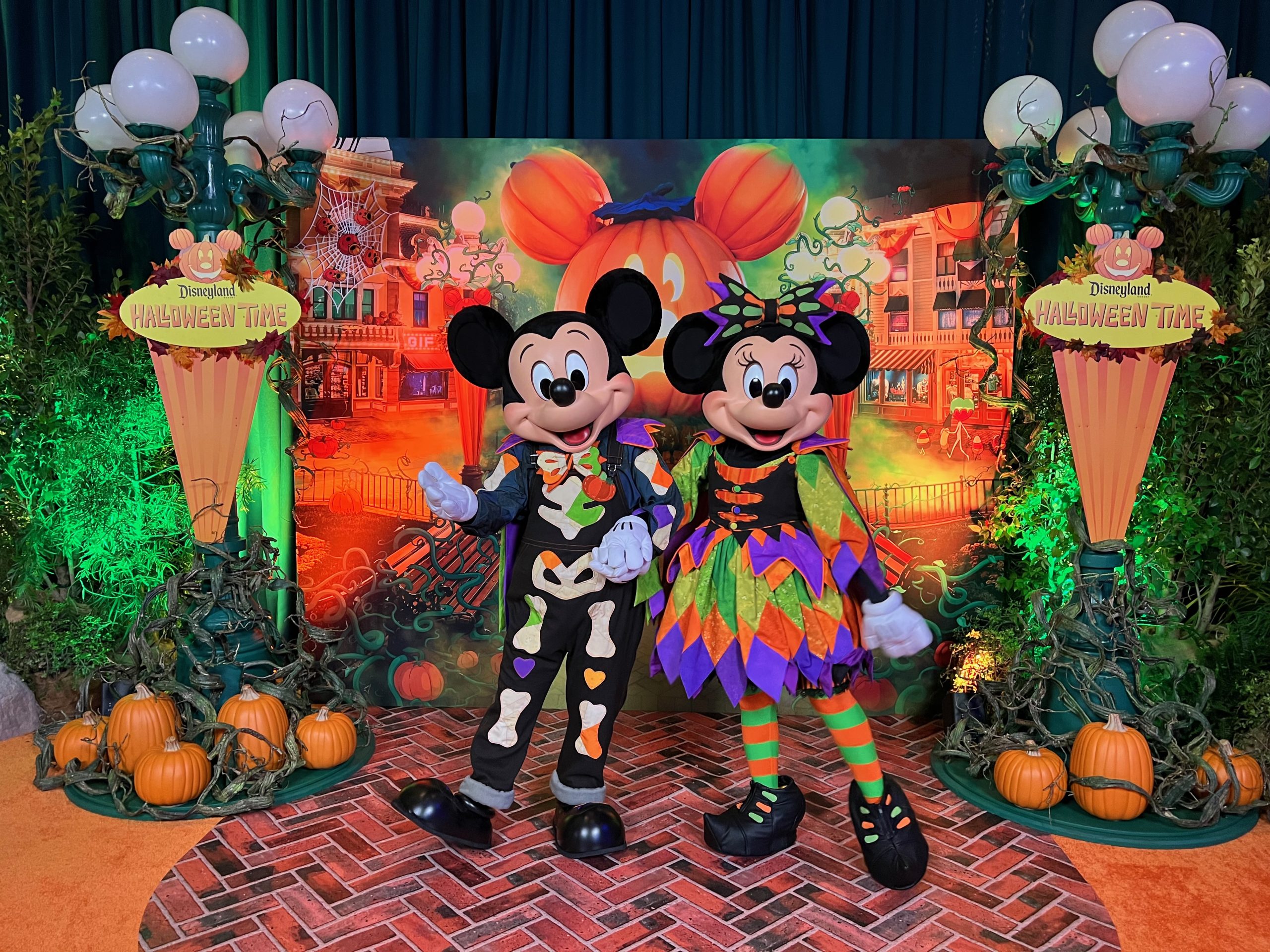 Disneyland Resort Mickey and Minnie in Halloween costumes