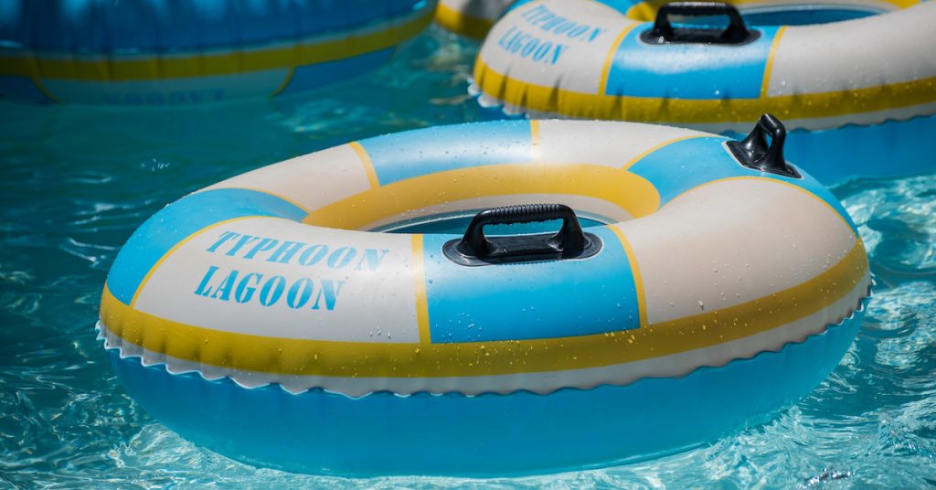 Castaway Creek inner tubers at Typhoon Lagoon