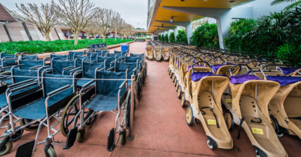 parents at disney world, stroller rental at disney world