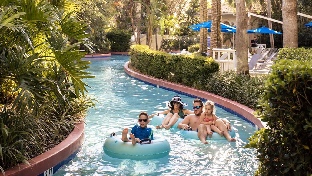 best hotel pools in orlando, lazy river at Omni Orlando Resort at Championsgate