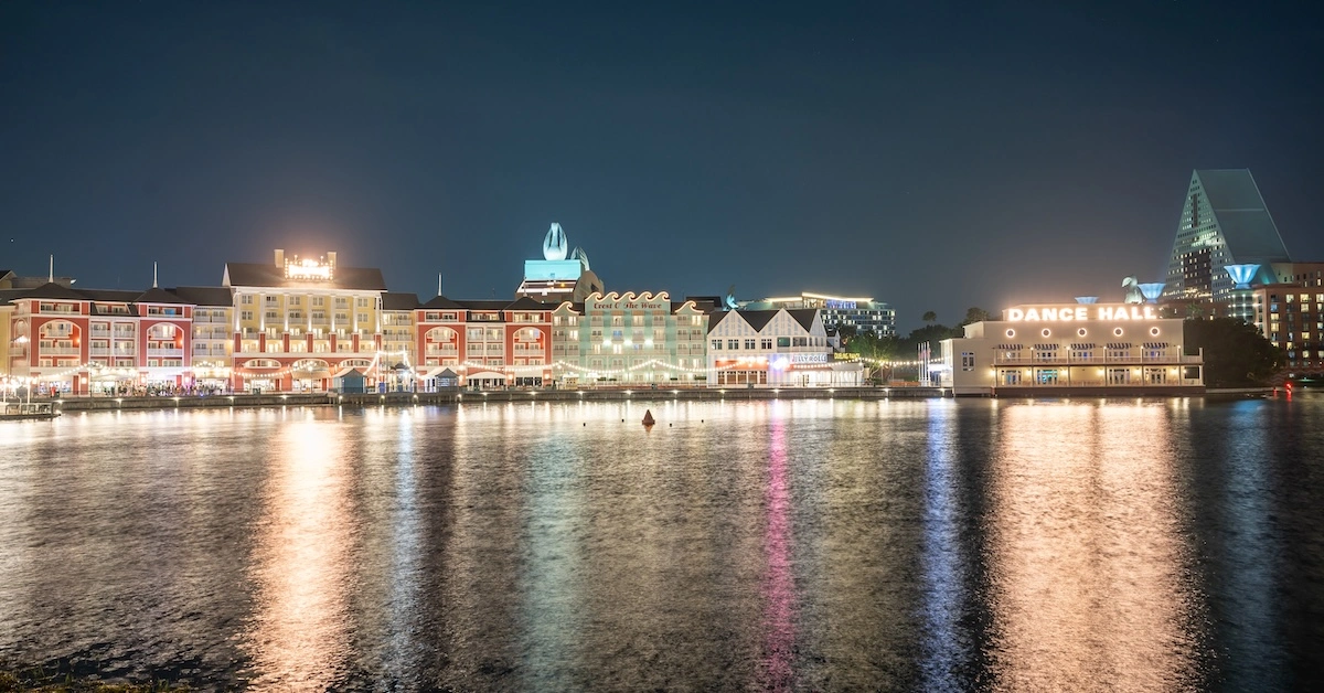 Disney's BoardWalk at night