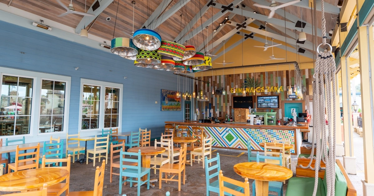 Banana Cabana restaurant interior at Disney's Caribbean Beach Resort