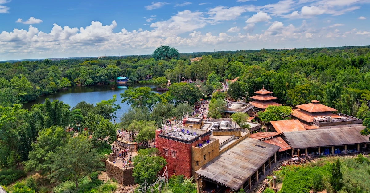 Asia at Disney's Animal Kingdom, land view from above