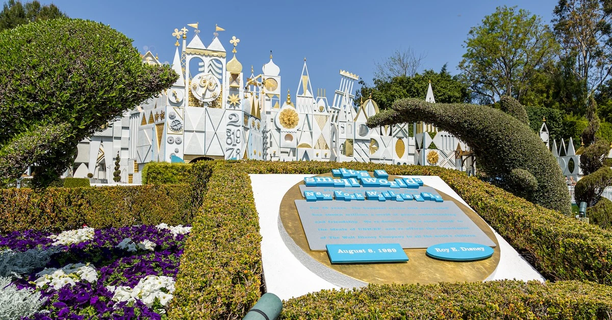 "it's a small world" exterior at Disneyland Park