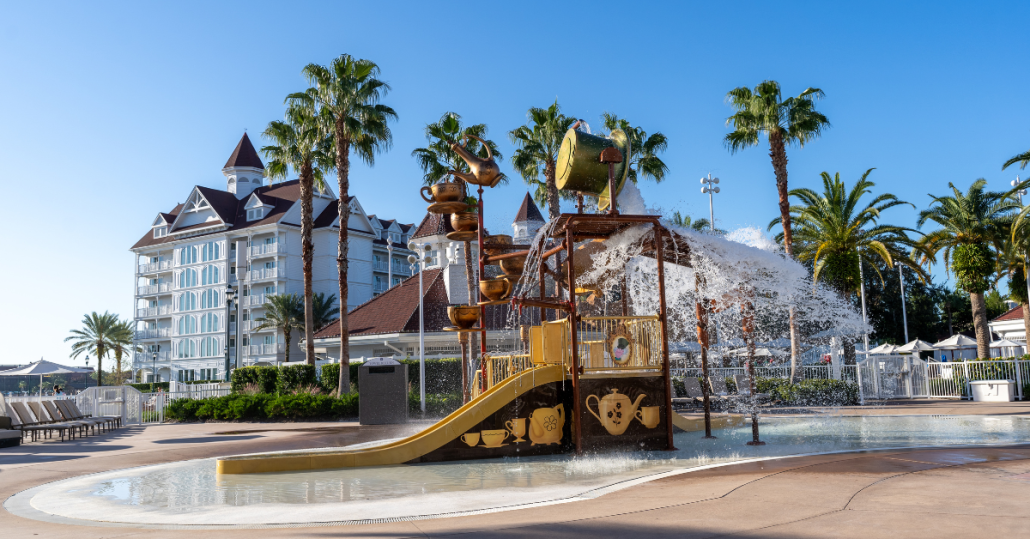 disney world meltdown, splash pad at disney's grand floridian resort and spa