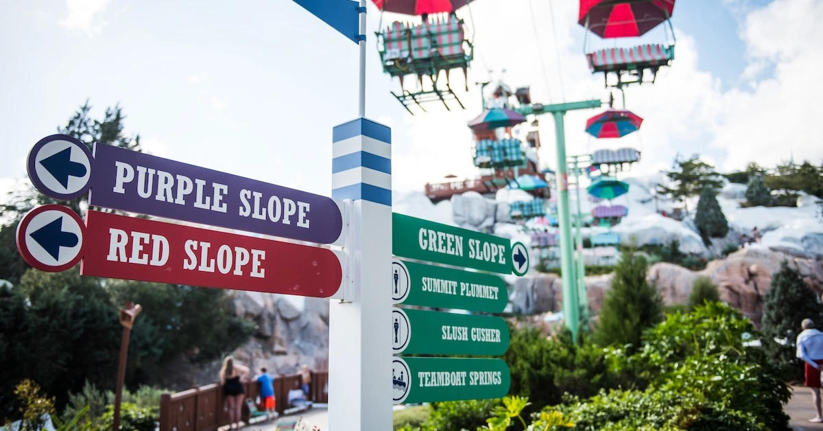 Blizzard Beach directional signs