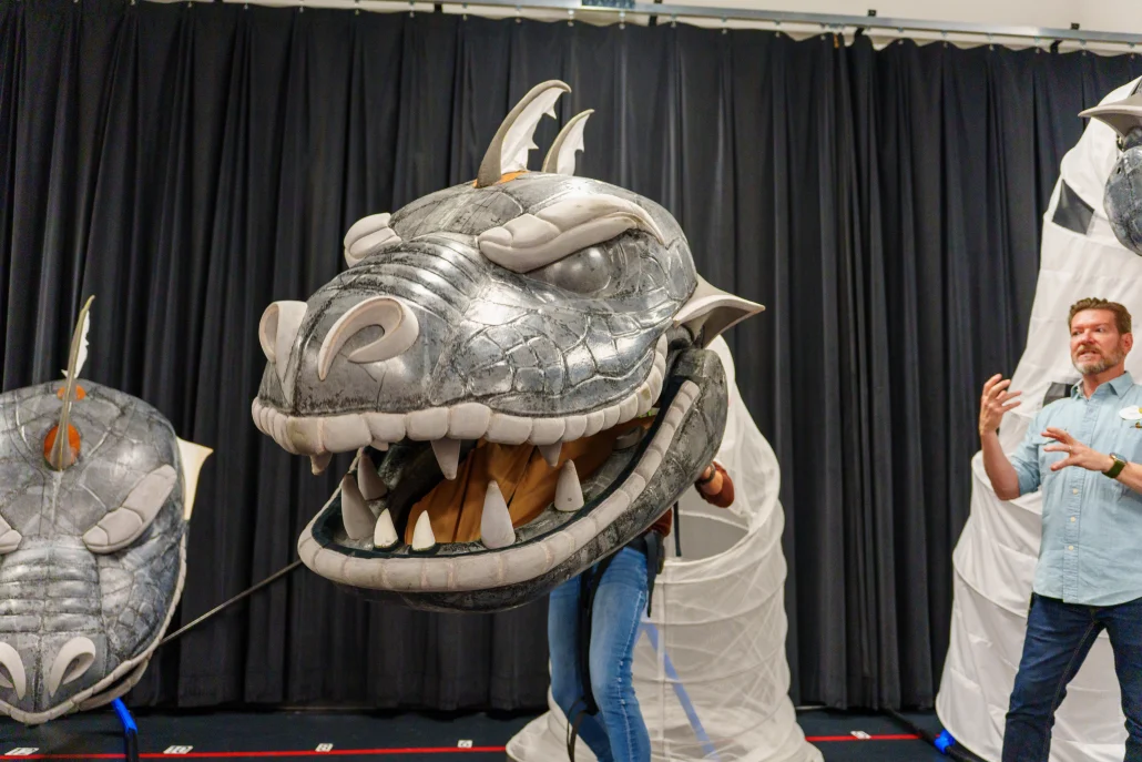 disney cruise line shows, 20250728_DCL_Toronto-Rehearsal-Space_Hercules_Hydra-Puppets-06_Danny-Shuster