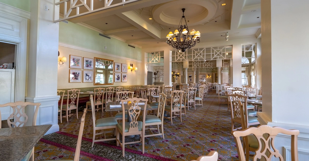 102224_Grand-Floridian_Grand-Floridian-Cafe-4_CJ-Ayd (FI) Grand Floridian Cafe, empty interior, Disney's Grand Floridian Resort dining