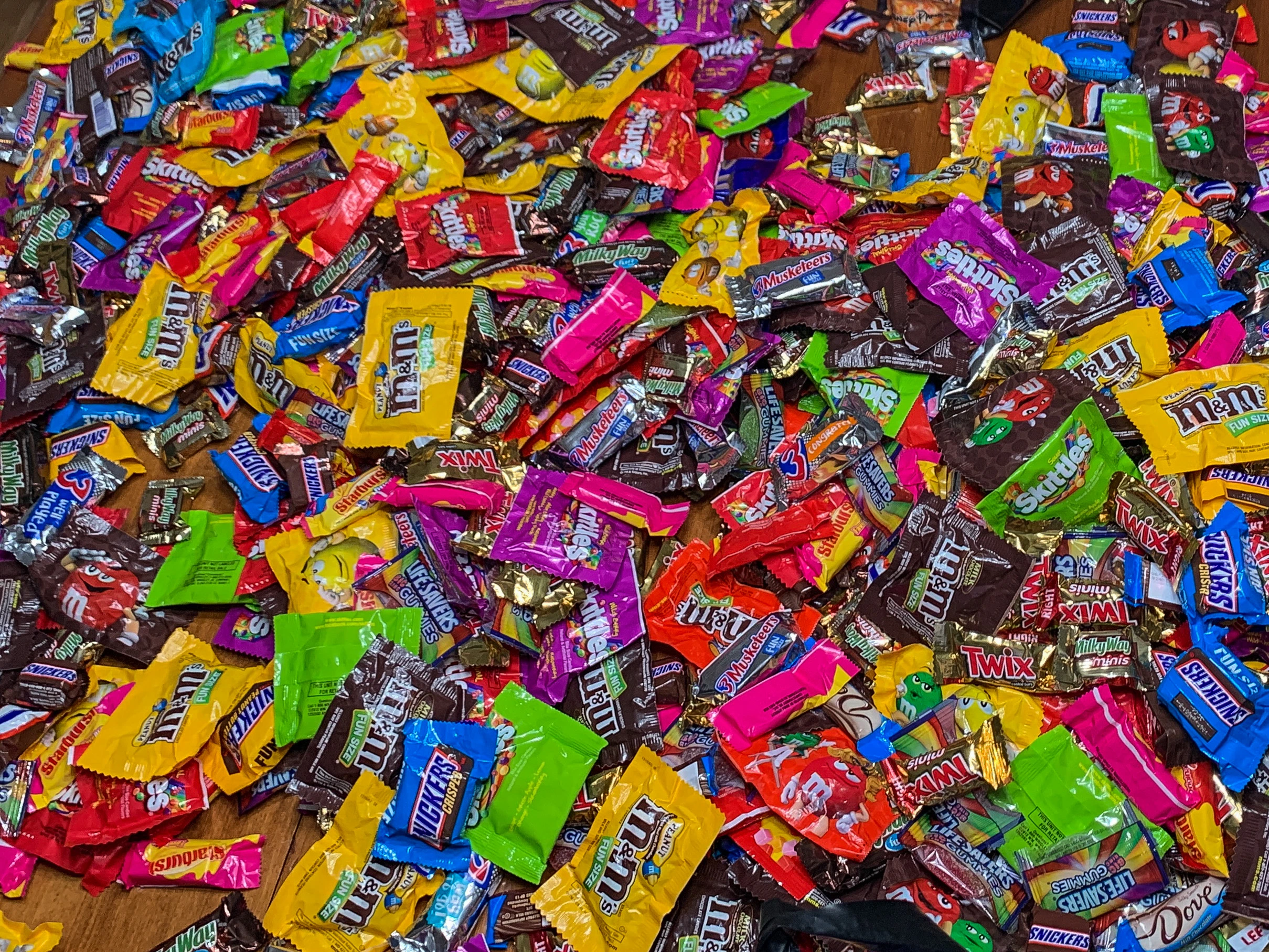 Candy from trick-or-treating at Mickey's Not-So-Scary Halloween Party