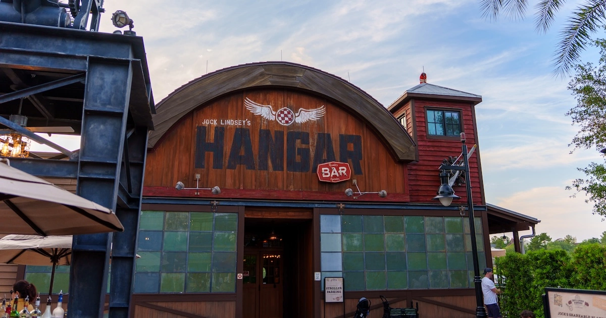 042225_Disney-Springs_Hangar-Bar_Exterior-01_Danny-Shuster (FI) Jock Lindsey's Hangar Bar exterior
