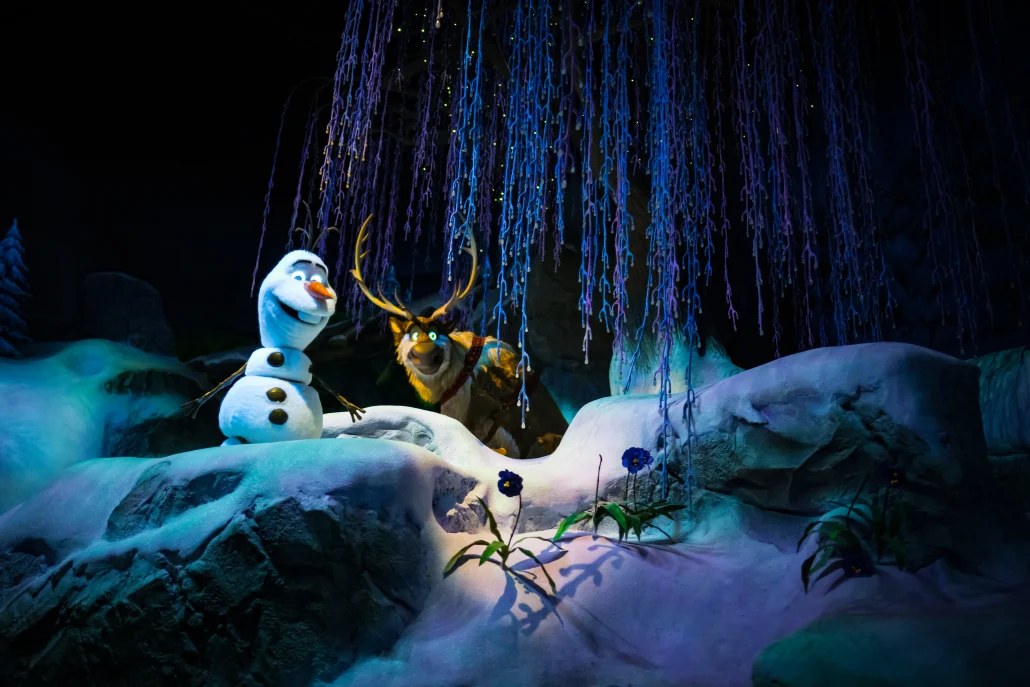Olaf and Sven in Frozen Ever After at EPCOT